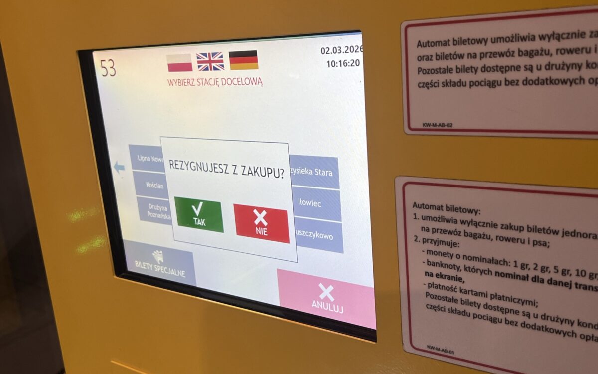 Biletomaty w pociągach Kolei Wielkopolskich. Historia, fakty i codzienność na pokładzie